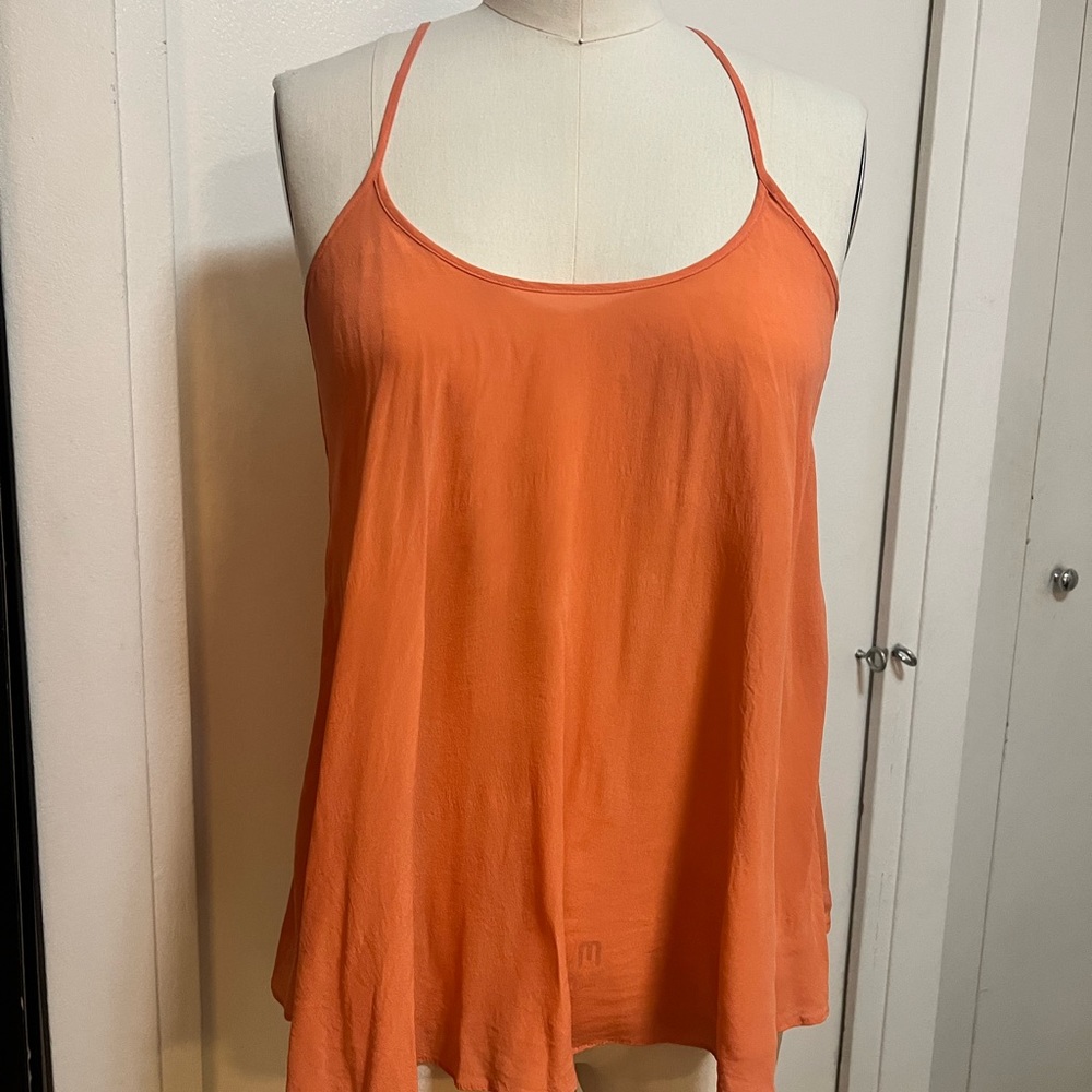 Allsaints silk coral top size 6, 10 UK